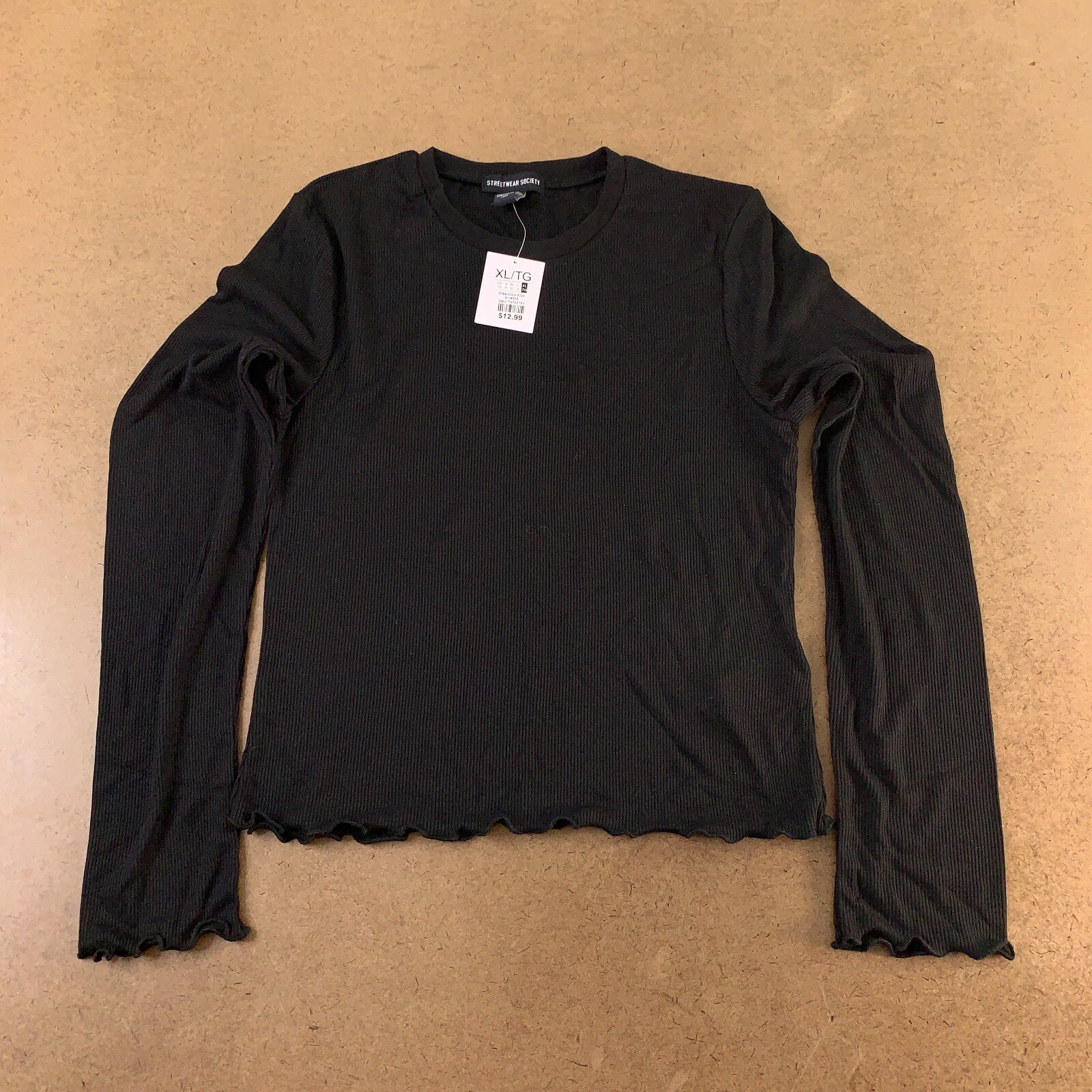 RIB LONG SLEEVE TEE ブラック Mサイズ TTR2020AG06TBC_1.jpg?v=