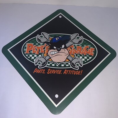 Disney's Goof Troop Pete's Garage Sign Parts Service Attitude! Vintage