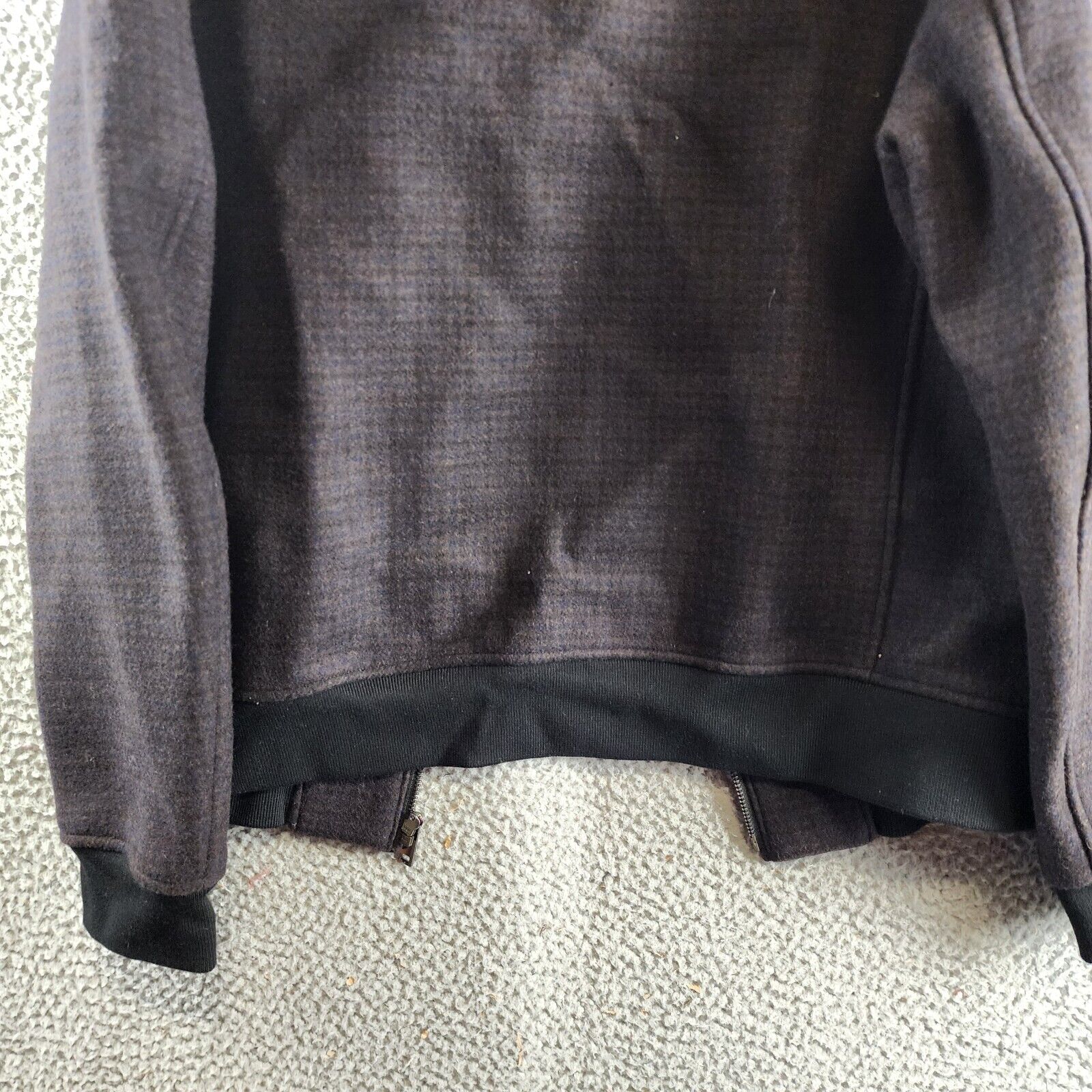 Theory Wyatt Rush Micro Check Full Zip Jacket Men's M Mink Multi Wool Blend - Picture 16 of 17