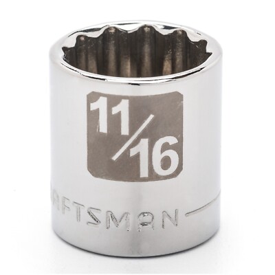 Easy Read Sockets -Craftsman- 1/2 Drive 12 Point - Shallow Metric MM / SAE Inch