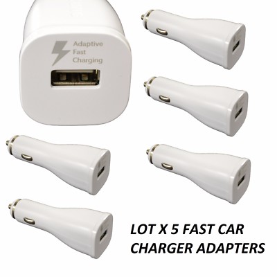 LOT 5 fast rapid Car Charger 2A adaptive POWER Adapter FOR IPHONE 5 6 7 8 PLUS