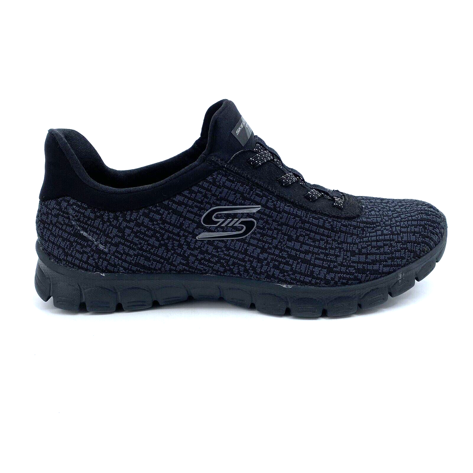 7点：【31】【33】【50】【80】【87】【94】【172】 Womens 7 Skechers Active Ez Flex 3.0 Swift Motion Black Gray