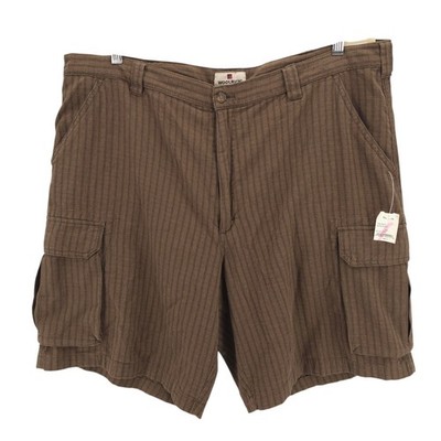 NWT WOOLRICH Wakeman Cargo Shorts Mocha Brown Plaid Check Size 42