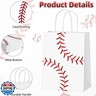 Küchera Baseball Gift Bags for Kids – 12 Pack Baseball Sports Theme Party Favors Bags for Boys and Girls – Snack and Treat Goodie Bag for Birthday or Team Game Events and Party Decarations Supplies