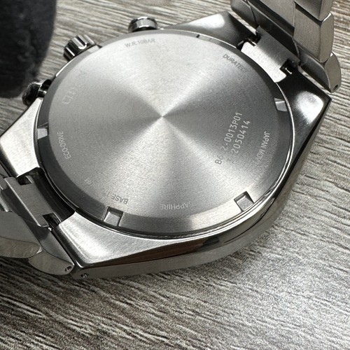 Pre-owned Citizen New✅titanium✅  Eco-drive Brycen Chronograph Silver Men's Watch Ca7090-52e