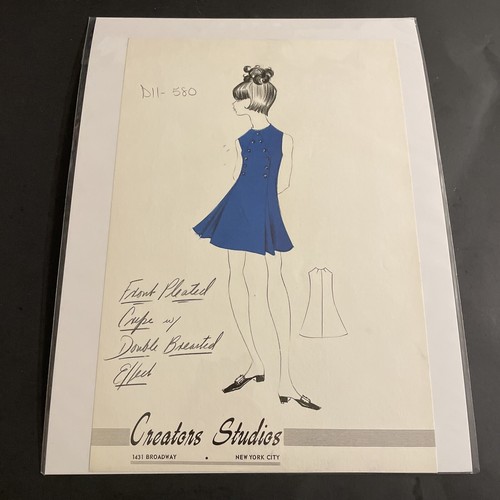 Original Vintage Mid Century Fashion Stat Sheet : Creators
