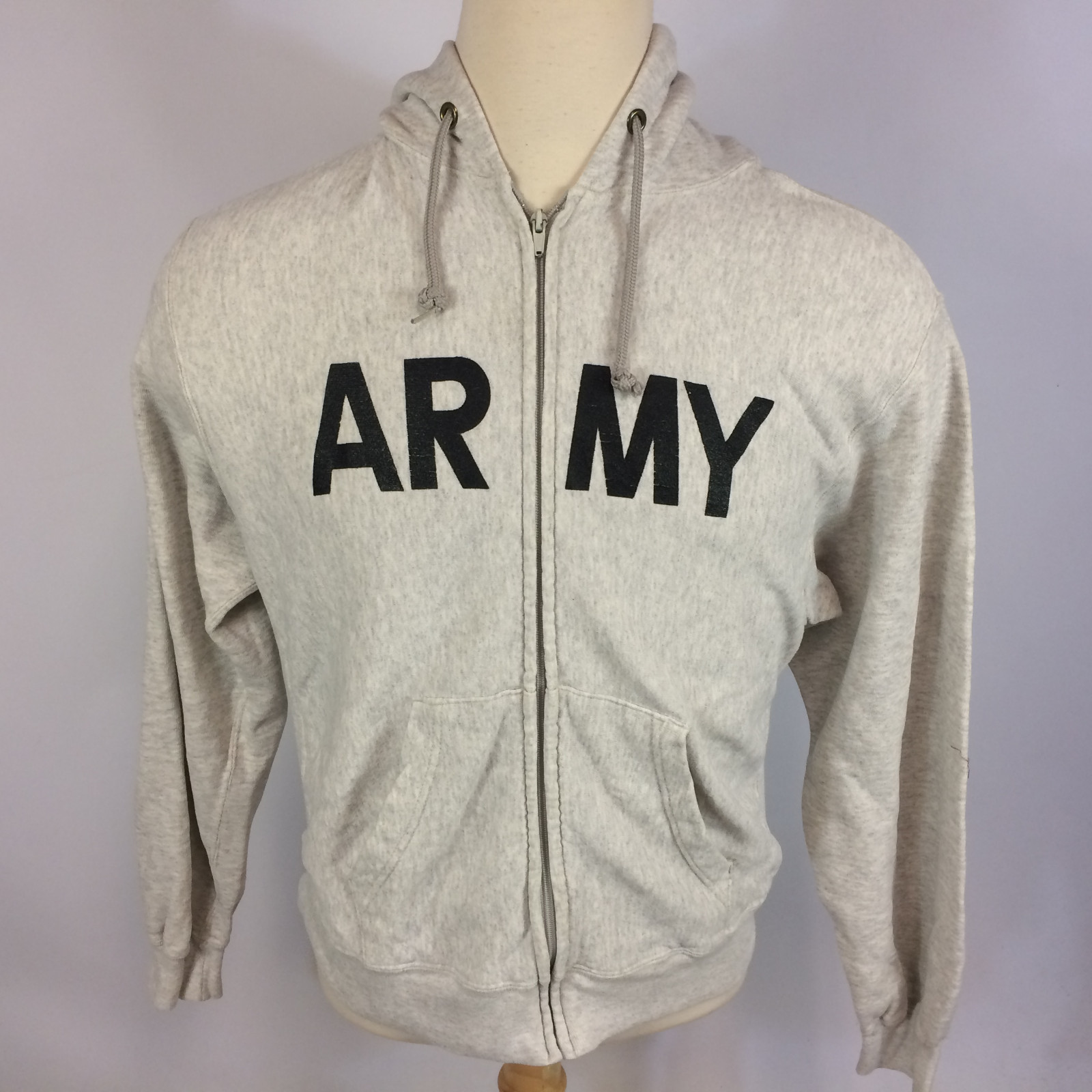 Vintage Army Military Athletic Distressed 70s 80s Gray Hoody Vintage Army Military Athletic Distressed 70s 80s Gray Hoody