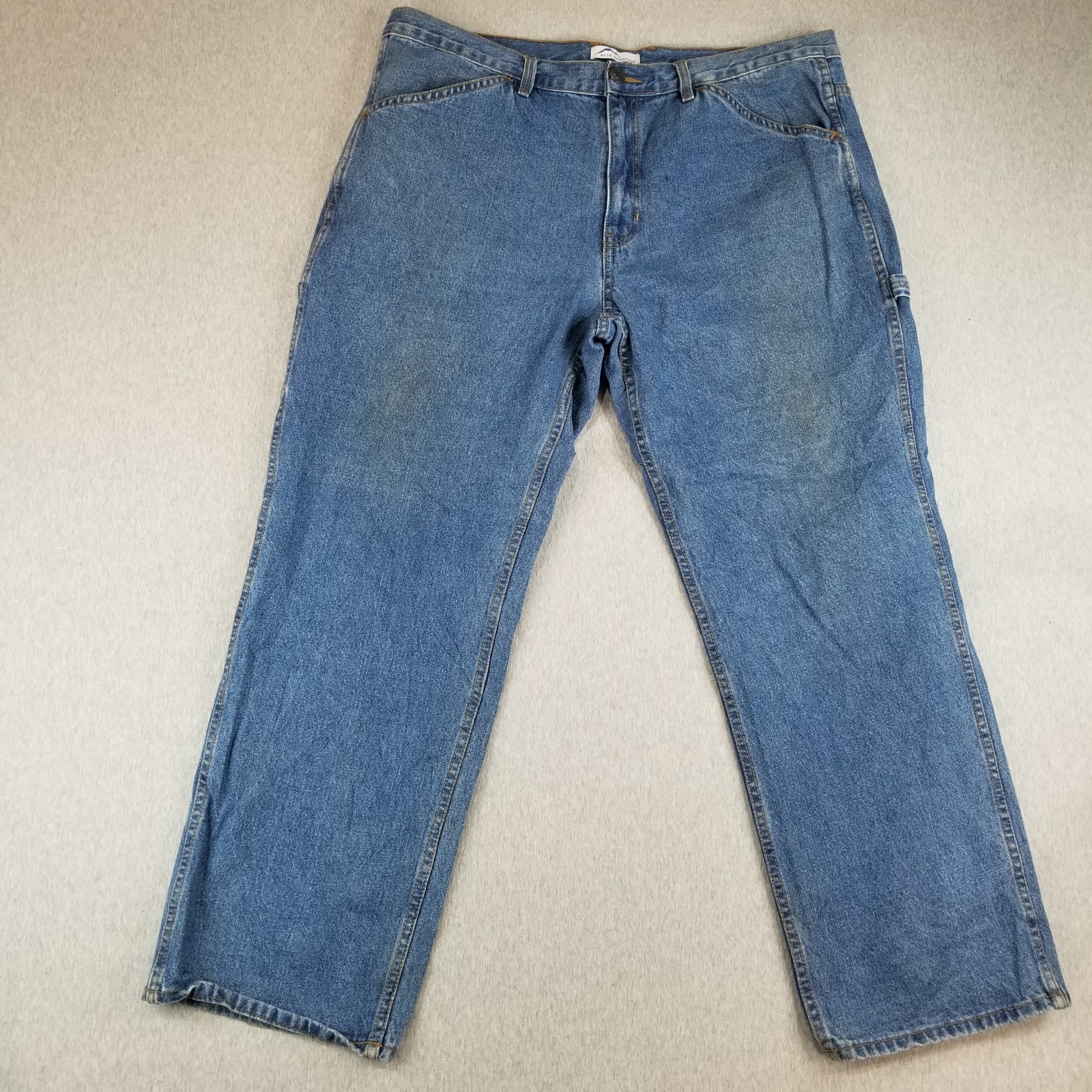 Blue Mountain Jeans Men's Sz 42X32 Blue Wash 100% Cotton Quality Carpenter Work