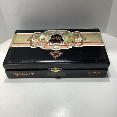 My Father Cigars Robusto CT Empty Wood Cigar Box 10.75'' x 6'' x 2'' Excellent