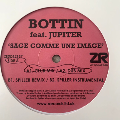 RARE Bottin Feat Jupiter Sage Comme Une Image 12'' vinyl Joey Negro Z Records VG+