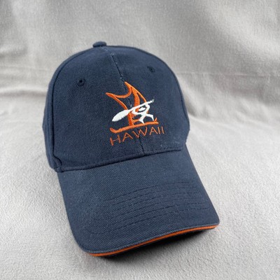 Hawaii Hat Mens One Size Blue Stretch Logo Embroidered Windsurf Outdoor