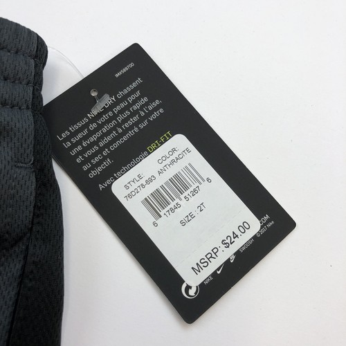 Nike Athletic Shorts Size 2T Toddler Boys Anthracite Grey Neon Yellow NWT