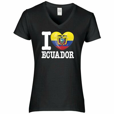 Shirt LOVE ECUADOR Damen WM Trikot Liebe Herz Land Jersey FanShirts4u
