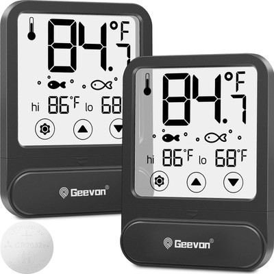 2 Pack Aquarium Thermometer With High & Low Temperature Warning Functionlarge Lc