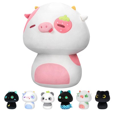 Squishy Cloud-Like Softness, Trending Kawaii Strawberry Cow Plush Pillow, A M...