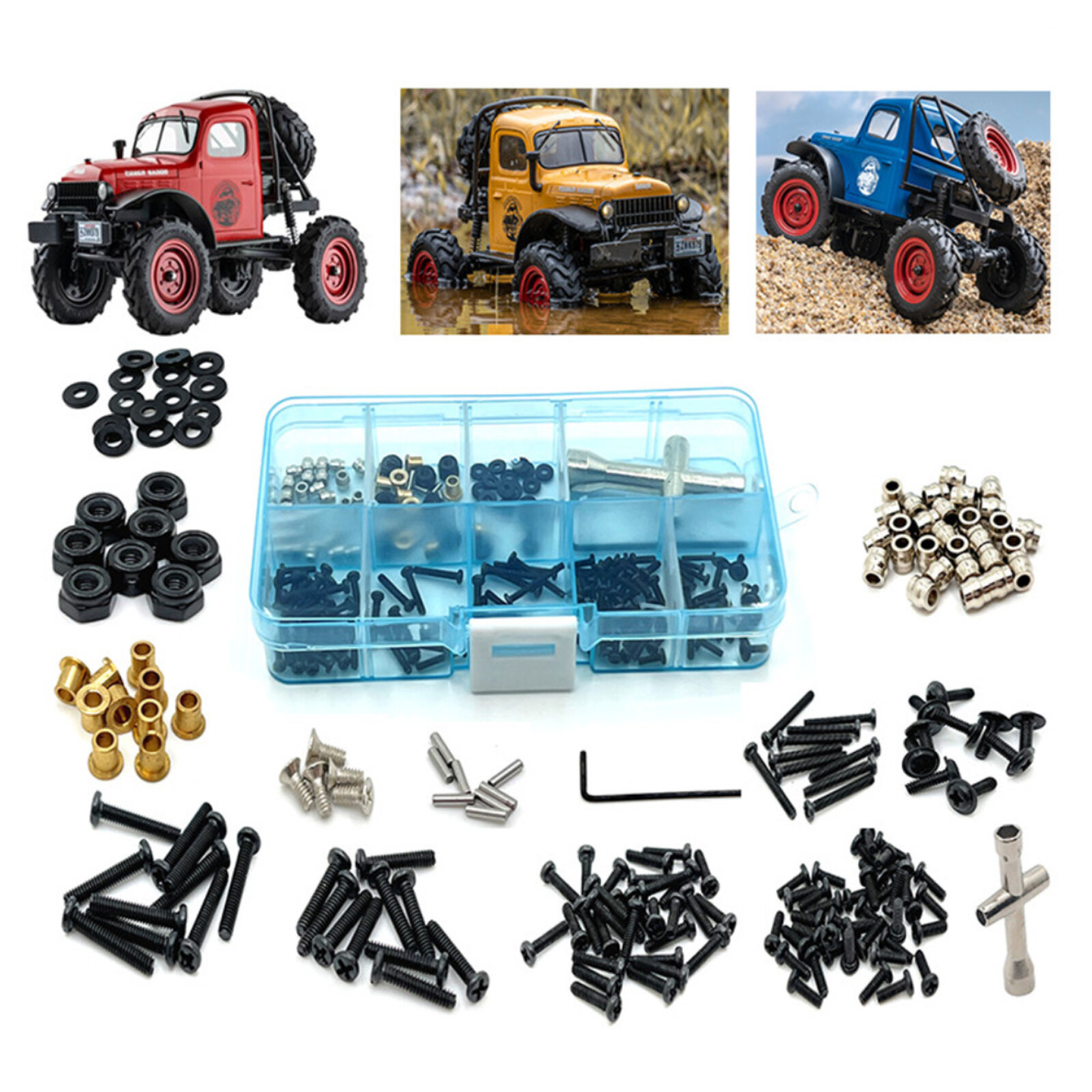 Multi Size Screws Wrench Tool Box For FMS Power WAGON FCX24 1/24 RC Car Part b