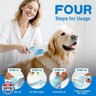 LOOHOI Dog Bath Brush, Silicone Pet Bath Brush with Soap Dispenser,Deep Cleansing and Gentle Massage for Dogs and Cats, Suitable for Long and Short Hair, Easy Grip, Bathing and Grooming(Blue)