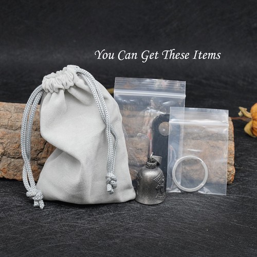 Saint St Benedict Medal Motorcycle Bell Charm Riding Bell Lucky Guardian Bell 