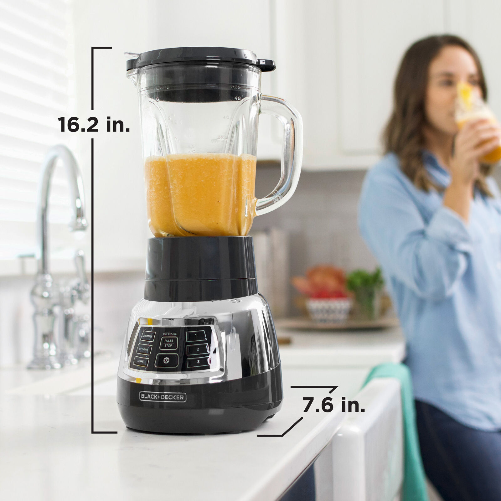 900W 24-oz Countertop Smoothie Electric Quiet Blender with C