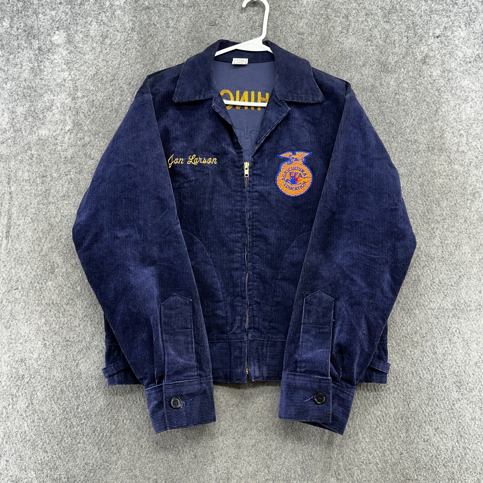 VINTAGE 80s FFA ジャケット VINTAGE FFA Jacket Mens 40 Blue Navy Corduroy Washington