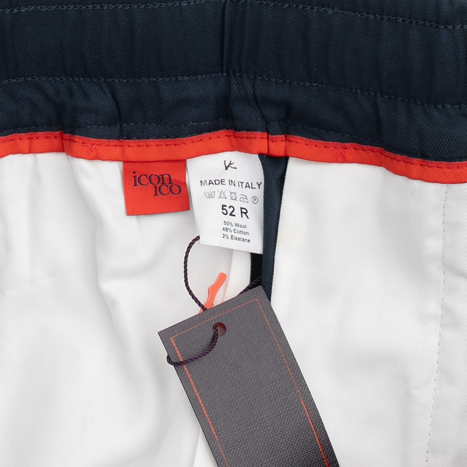 ISAIA ISAIA NAPOLI " KULT " DUNKELBLAU KORDELZUG HOSE WOLLE/BAUMWOLLE