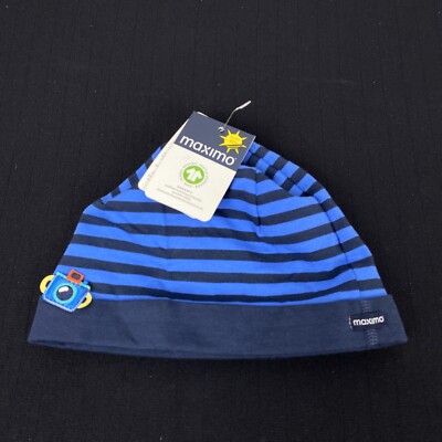 Maximo Blue Striped Sun Hat 6-12 Months
