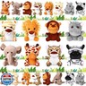 HyDren 24 Pcs Mini Stuffed Forest Animals Bulk Jungle Animal 4.8 Inch Lovely Toys Lion Tiger Elephant Giraffe Plush for Classroom Gift Stockings Filler Christmas(Single Style)