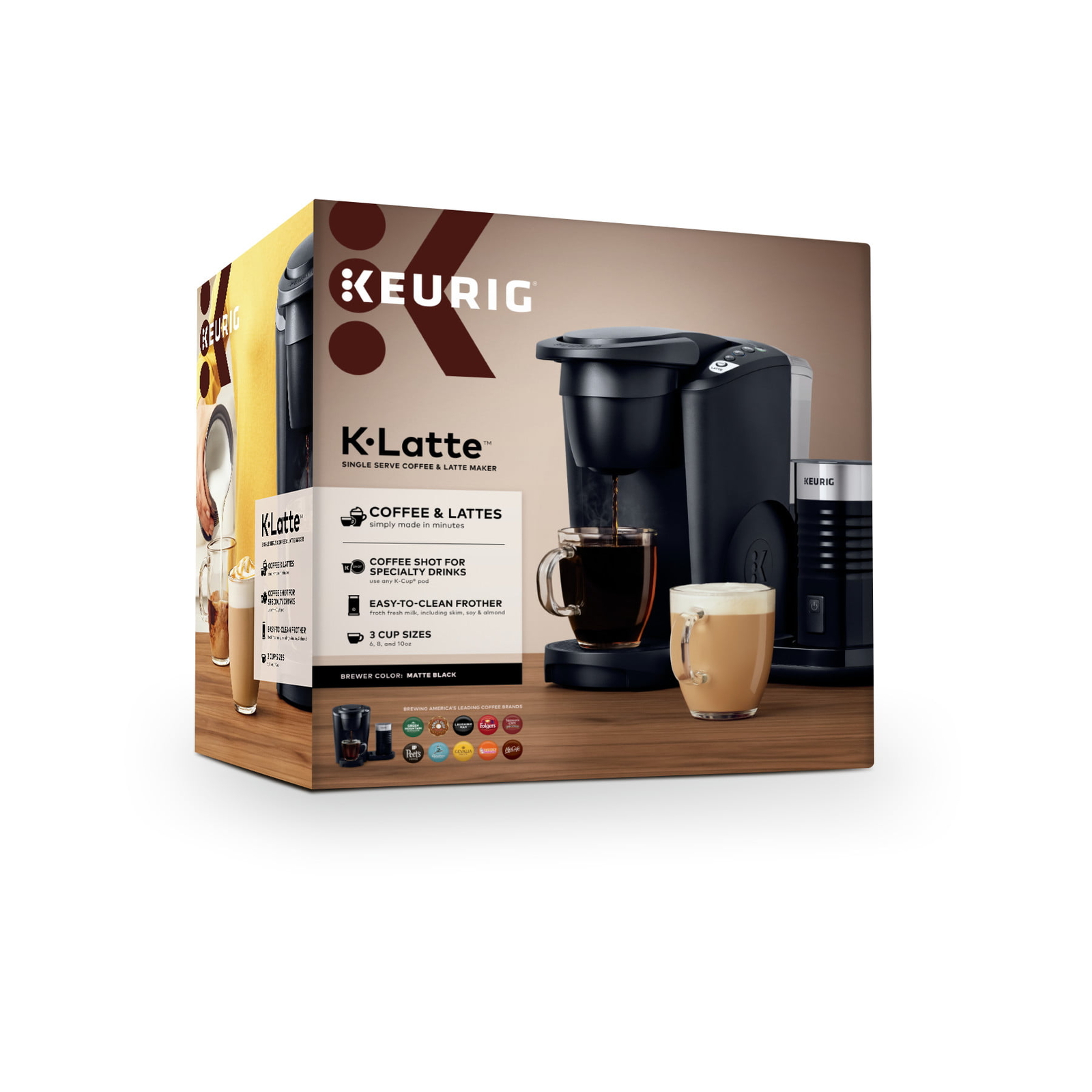 Keurig K-Latte Single Serve K-Cup Coffee and Latte Maker, Black