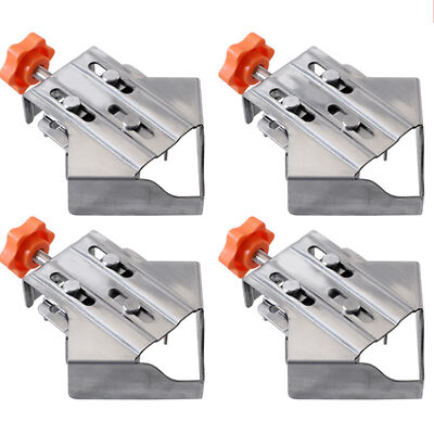 4 Pcs Corner Clamp Quick Splicing Stainless Steel 90 Degree Right Angle Clam BEL