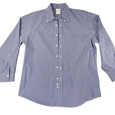 BROOKS BROTHERS Regent Supima Cotton  Men's Shirt Sz 16 1/2- 33 Button Blue