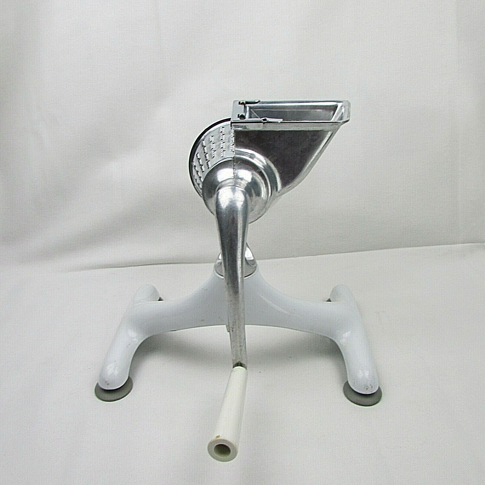 Salad Grater Grinder Food Processor w/3 cones hand guard suction feet