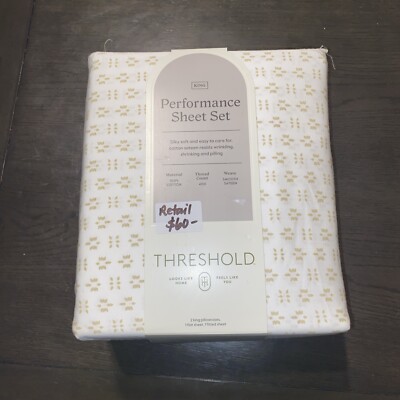 Threshold Printed Performance 400 Thread Count Sheet Set King Arneda*
