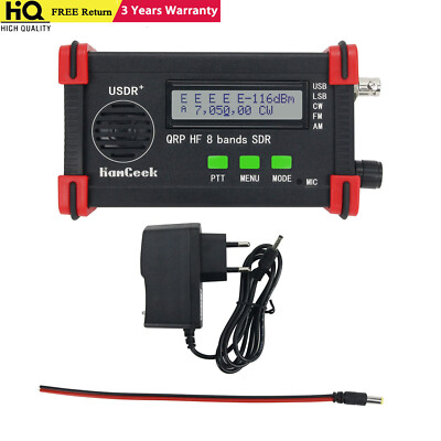 USDX+ USDR 5W DSP HF QRP SDR Transceiver SSB/CW Transceiver 8-Band FT8 USB LSB