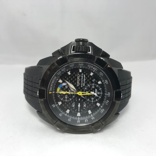 Pre-owned Seiko Men's Snae17 Quartz Stainless Steel And Rubber Dress Watch Collectors Item