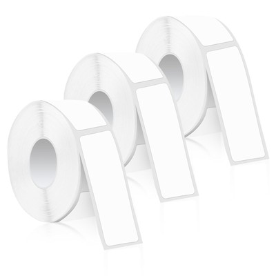 3 Rolls Label Maker Tapes for Phomemo D30, 12mm x 40mm White Self-Adhesive La...