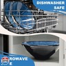 9.4-Inch 4 Sets Ceramic Ramen Bowl (16 Piece) - Japanese Porcelain Dishwasher Microwave Safe Salad Noodles Cereal Pasta Soup Large Bowls with Chopsticks Forks Spoons for Men Women Housewarming Gift