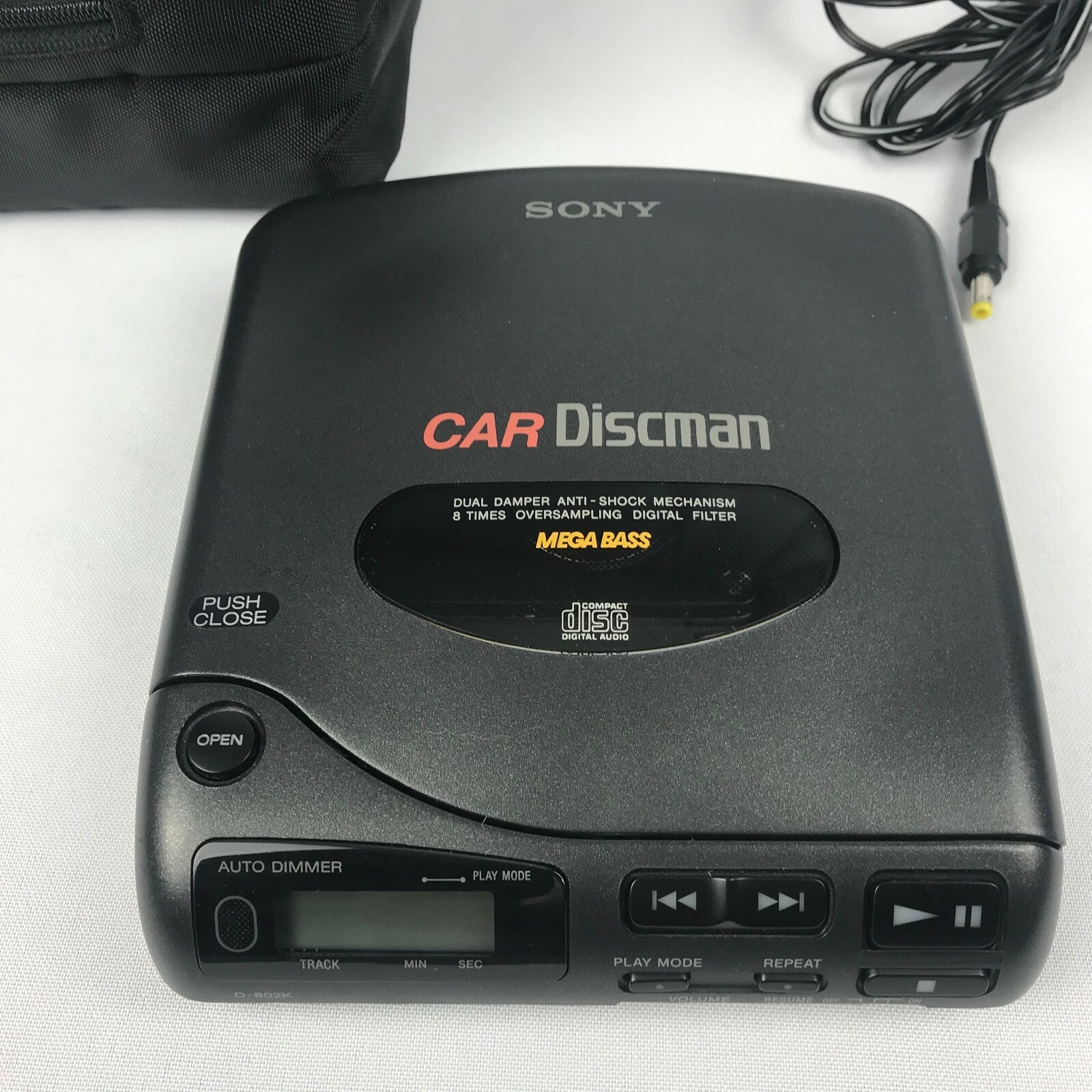 Sony D-802K Car Discman Mega Bass Portable CD Player Bundle Excellent Condition!