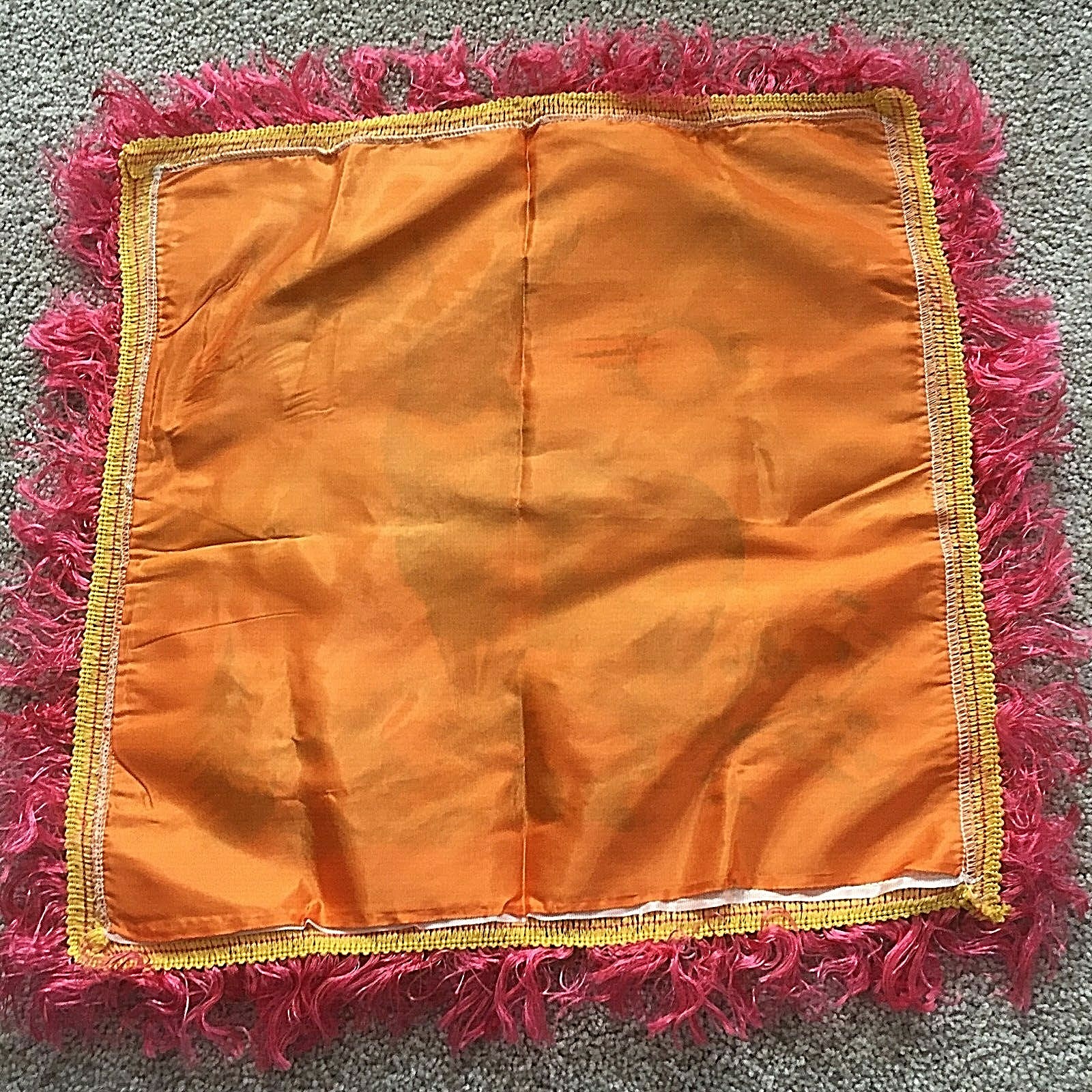 Vintage Souvenir Satin Pillow Cover Ogallala, NEBR, Beautiful Design and Colors