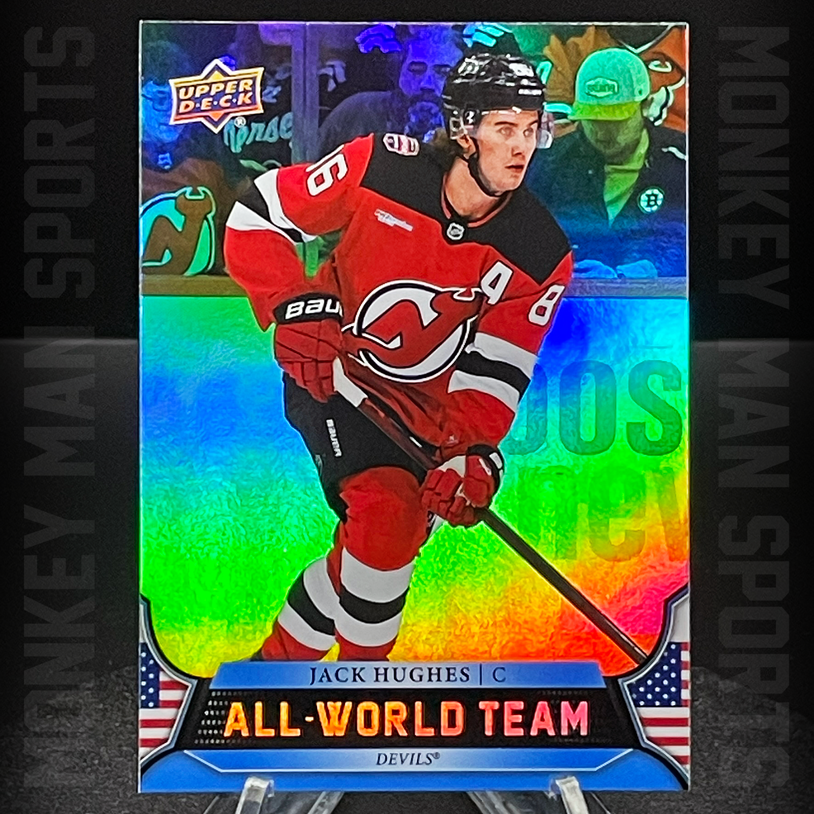 2025-26 Extended - Jack Hughes - ALL-WORLD TEAM #AWT-15 DEVILS USA MINT