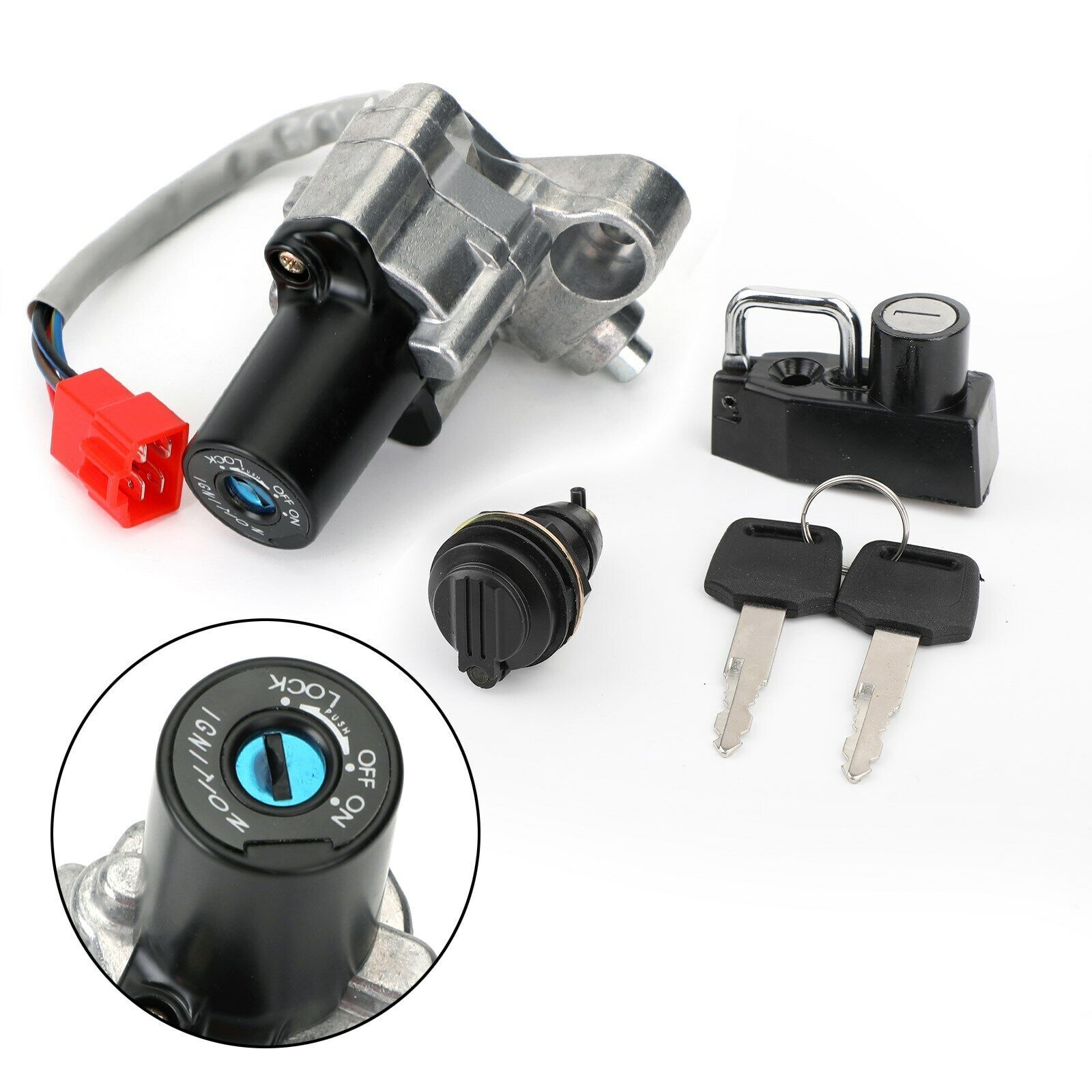 Ignition Switch Cap Toolbox Helmet Lock Keys for Yamaha V-STAR 650 1100 99-16