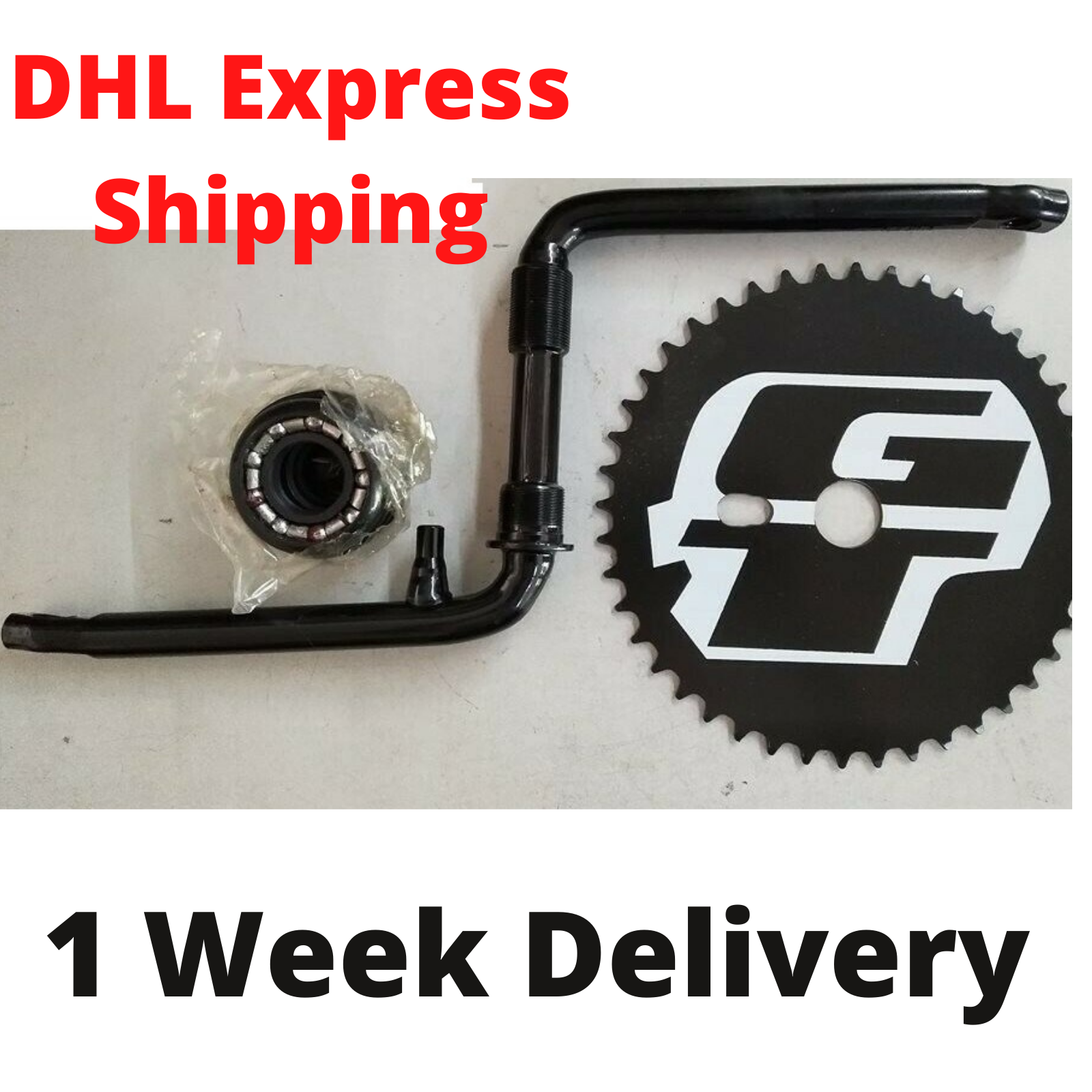 GT BMX Bicycle 1 piece Crank Set 44 teeth GT Power Series