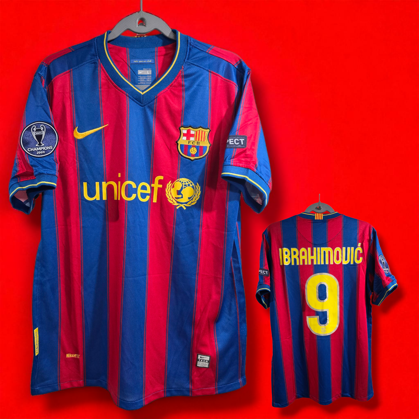 Barcelona Home 2009 - Football Soccer - IBRAHIMOVIC # 9