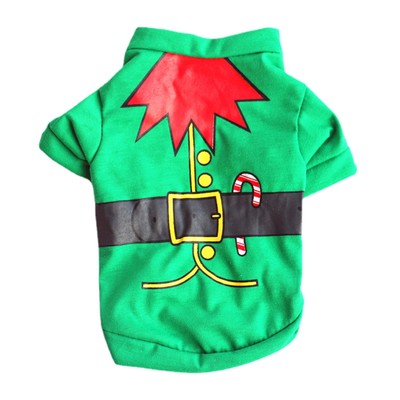 Christmas Elf Dog And Cat Costumes, Funny Pet Christmas Winter Coat Coat Costume