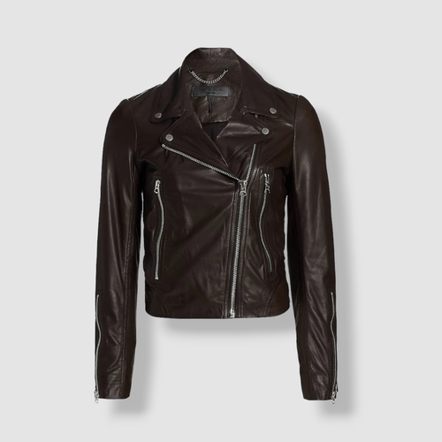 Pre-owned Rag & Bone $995  Women's Brown Mack Leather Jacket Size Xs