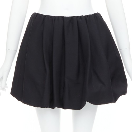 VALENTINO 2023 black crepe couture silk puff ball bubble