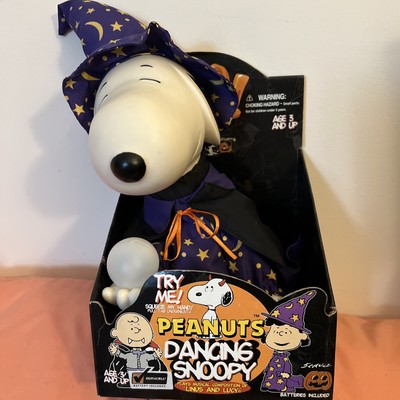 VINTAGE 1997 GEMMY INDUSTRIES HALLOWEEN DANCING WIZARD SNOOPY TOY
