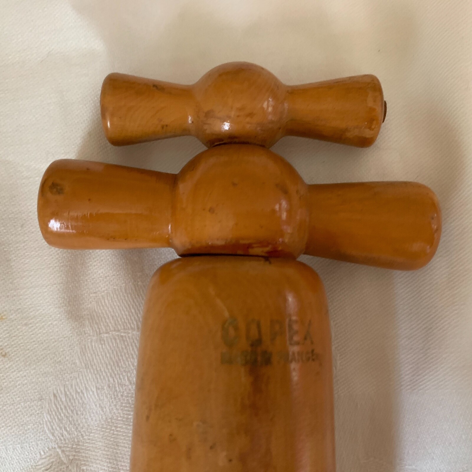 Copex Wooden French Double Twist Action Corkscrew Wine Bottle Opener France