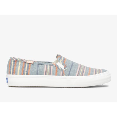 Keds Women Double Decker Stripe Canvas Navy Multi 10 M Fashion Sneakers Canvas