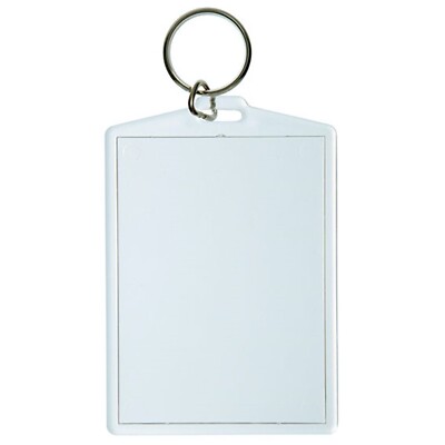 10 x KEVRON ID58 Clear Acrylic Photo Key Tag, Key Ring -96mm x 65m -FREE POST
