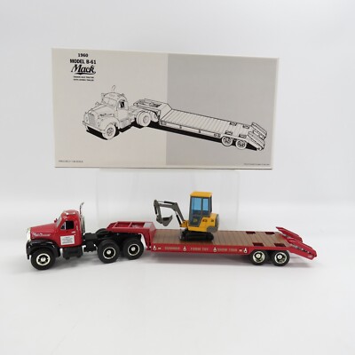 Custom Farm Toy Show 98' First Gear 1:34 Mack 1960 Model B-61 Tractor w/Lowboy